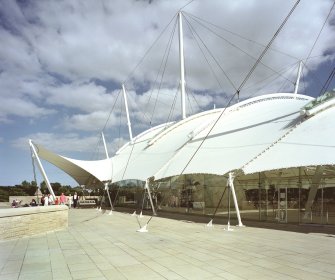 View of canopy and entrance from west