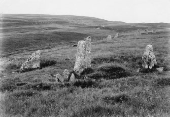 View of northern stones and remains of cist.