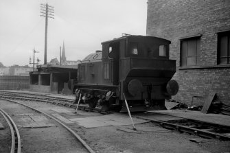 View showing Sentinel 040 VB 'John' locomotive at foundry