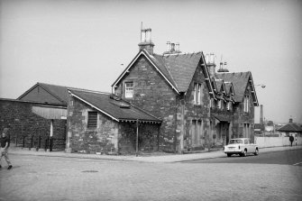 View from SSW showing SW and SE fronts of main station building