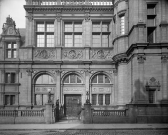 General view of entrance to Central Public Library
