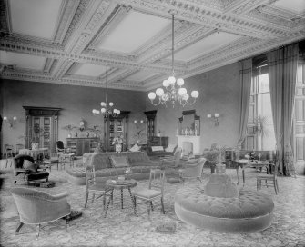 View of the lounge area, Peebles Hydropathic Hotel. 
