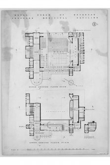 Floor plans.
Titled: 'Royal Burgh of Rothesay Proposed Municipal Pavilion.'
Scanned image of E 12451.
