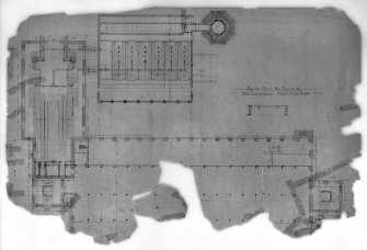 Photographic copy of drawing showing plan of basement flat of new twisting mill.
Digital image of B 78220