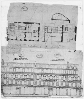Commercial Street, shops and houses.
Photographic copy of elevation to commercial Street (from verso of original).
