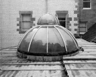 Exterior of glass dome above stair cupola