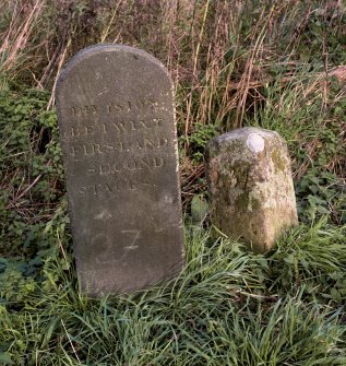 View of milestone and marker post
Digital image of E/15922 CN.