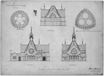 Plans, sections, and elevations, including masonry and seating details.
Scanned image of E 10619.