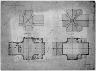 Plans, sections, and elevations, including masonry and seating details.
Scanned image of E 10644.