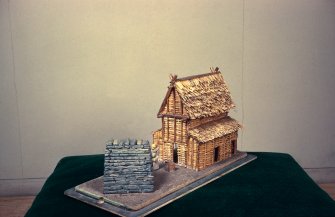 Copy of colour slide showing model of Celtic wooden church and stone cell in Paisley Museum
NMRS Survey of Private Collection
Digital Image Only