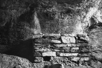 Copy of black and white photograph, view showing rock cut crosses, St Columba's cave Ellary, Knapdale
NMRS Survey of Private Collection
Digital Image Only