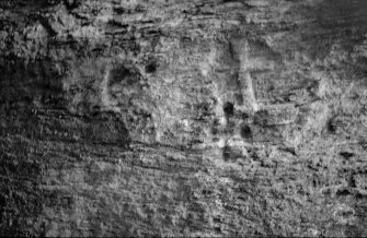 Copy of black and white photograph, showing detail of rock cut crosses, St Columba's cave Ellary, Knapdale
NMRS Survey of Private Collection
Digital Image Only