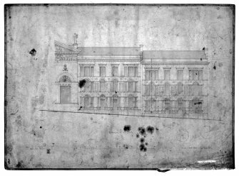 Glasgow, 1 La Belle Place, Queen's Rooms.
Photographic copy of elevation to North.
Insc: 'Elevation to the North'.
Signed: 'Charles Wilson, 33 Bath Street, Glasgow. 1857'.