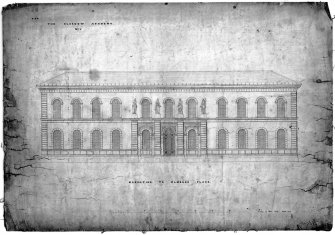 Drawing showing elevation of principal front.
