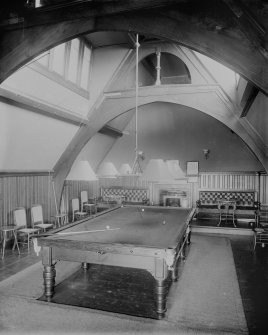 Interior-general view of Billiard Room in Royal Clyde Yacht Club
