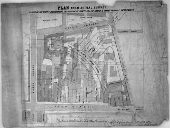 Trinity College Church.
Photographic copy of plan suggesting new site for Church
Signed and Dated "Robert F Gourlay   16 August 1854"