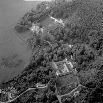 Raasay, Raasay House and Raasay Steading.
Oblique aerial view from South-East.