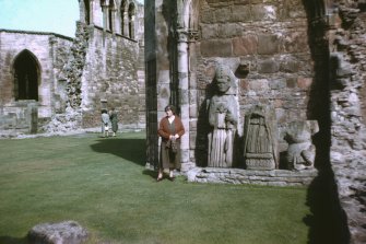 Colour slide showing detail of Dornoch Cathedral and "effigies", 
NMRS Survey of Private Collection
Digital Image only