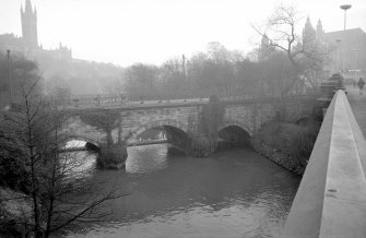 View looking E from Partick Bridge showing WSW front of Bridge