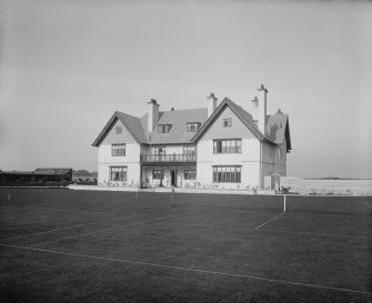 View of Landale with croquet lawn in front
