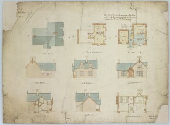 Plans, sections and elevations of gate lodge.
Scanned image of E 21553 CN.