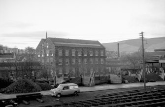 View from E showing NE front and part of SE front of N block