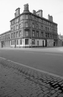 View from SE showing SSW and ESE fronts of 61 Lancefield Quay with part of rope works on left