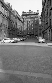 View looking ESE showing WNW front of Atlantic Chambers with newspaper office and part of 4-8 Cadogan Street on left and part of Baltic Chambers on right