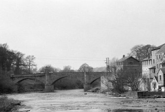 View from SSE showing part of SSE front of bridge with part of mill on right