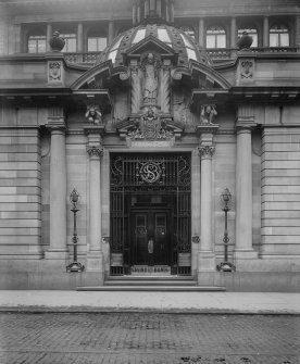 View of entrance to the Glasgow Savings Bank, Ingram Street, Glasgow. 
