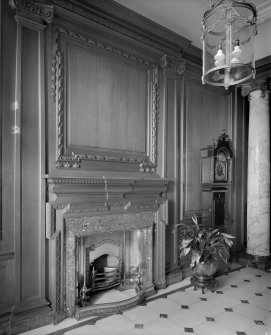 Interior - view of fireplace in entrance foyer
