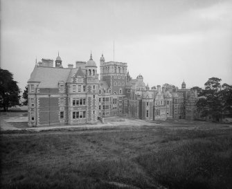 View of rear facade of Craighouse Asylum, Edinburgh. The building is now part of Napier University.