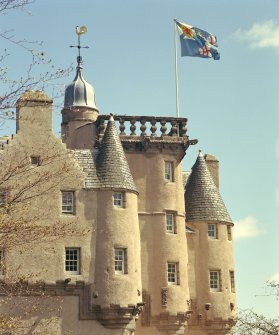 Craigievar Castle, view of turret at SW angle. Digital image of A/37187/CN.