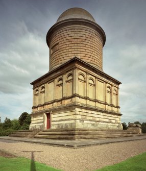 Hamilton Palace, view of mausoleum from SW.