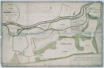 Map showing the lands of Avontoun, Middlefield, Kettlestone Mill and Drum belonging to Robert Blair Esq.
Scanned image of E 21775 CN.