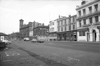 General view looking NW along Broomielaw with part of numbers 116-124 Broomielaw and number 4 York Street on right