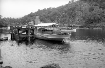 View looking NNW showing SS Sir Walter Scott at pier
