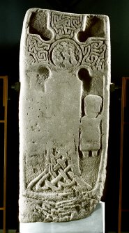 Face of cross-slab (no.1), on display in Pictavia, Brechin. Digital image of E/15896/CN.