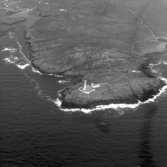 Oblique aerial view of Ardnamurchan Lighthouse.