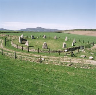 Hi-spy view of the stone circle at Easter Aquhorthies, Aberdeenshire.
