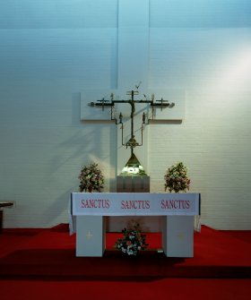 View of main altar and altar cross.
Digital image of D 79232 CN.