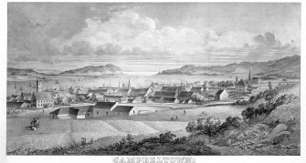 Campbeltown, general.
Photographic copy of an etching of general view from East.