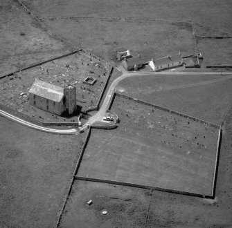 Kilchoman Old Parish Church.
Aerial view from North East.