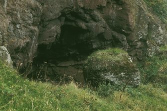 Copy of colour slide showing detail of St. Baldred's cave, seacliff, East Lothian
NMRS Survey of private collection
Digital Image only