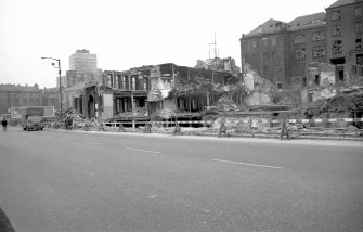 View from SE showing remains of 400 Cathedral Street with part of 38-44 Cunningham Street on right
