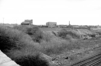 Distant view from SSW showing remains