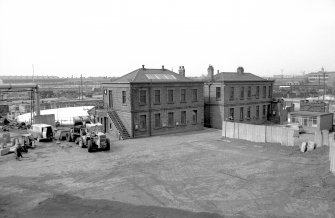 View looking NW from retort house showing offices