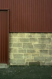 Turnhouse Airport. Detail of rubble base and timber outer structure.
Digital image of C 60668 CN.