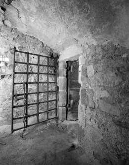 Interior - second floor, eastern barrel vaulted cell, view from east. Digital image of B/39469.