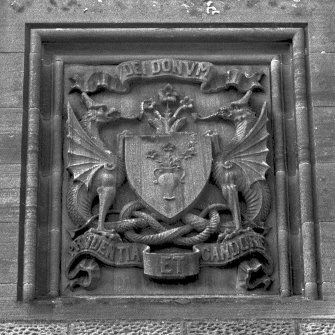 Detail of armorial plaque.
Scanned image of E 7344.